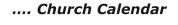 …. Church Calendar