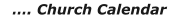 …. Church Calendar