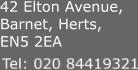 42 Elton Avenue,Barnet, Herts, EN5 2EA