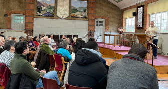 Revd Martin Berry in the pulpit