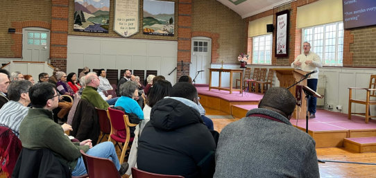 Revd Martin Berry in the pulpit